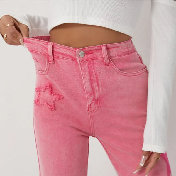 Espectacular pantalon con estampado de estrellas para una mujer unica y elegante