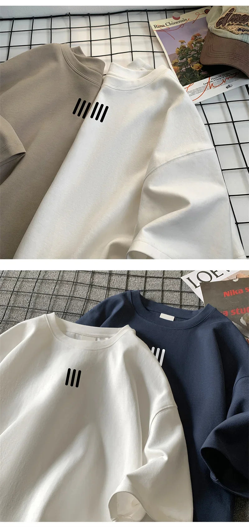 Camisetas de gran tamaño para hombre, Camiseta de algodón para hombre, camisetas con estampado de moda para hombre