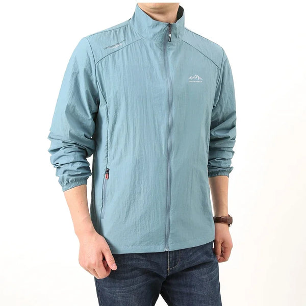 Chaqueta de senderismo de secado rápido para hombre, abrigos impermeables con protección solar UV, para deportes al aire libre, pesca, Camping, correr, verano