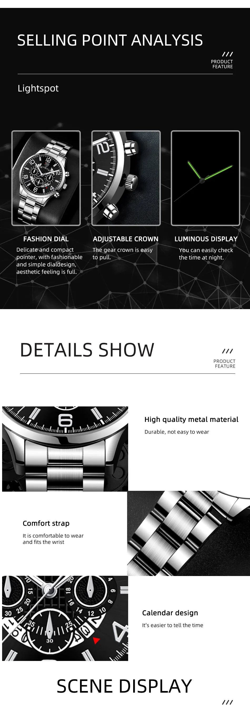 Conjunto de relojes de pulsera para hombre, 2 uds., deportivo de lujo, de cuarzo, de acero inoxidable y plateado, informal, de negocios