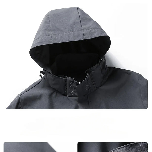Chaqueta impermeable para hombre, impermeable exterior ligero con capucha para exteriores, chaqueta a prueba de viento para senderismo, chaquetas para escalar al aire libre