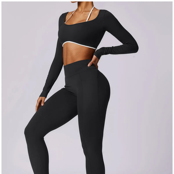 Conjunto deportivo para mujer, conjunto de 2 unidades ajustables y cómodos.