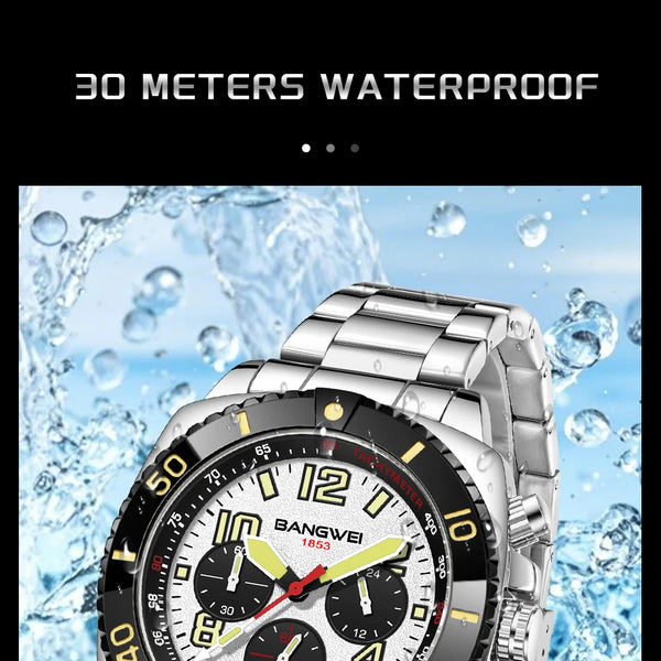Nuevo reloj impermeable para hombres moda militar deportes cuarzo hombres reloj Casual fecha de negocios cronógrafo