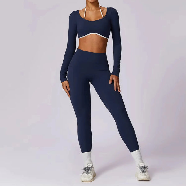 Conjunto deportivo para mujer, conjunto de 2 unidades ajustables y cómodos.