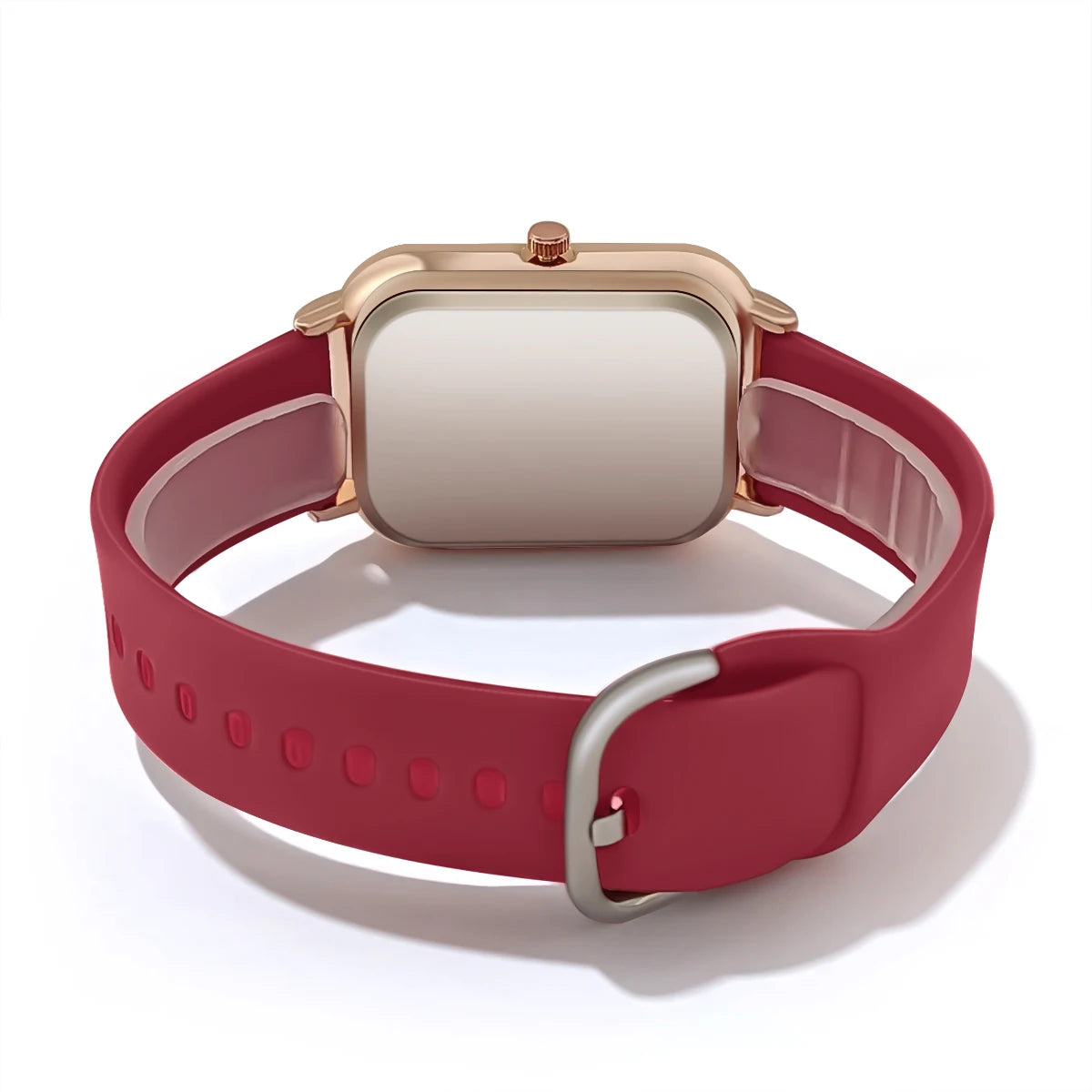 Reloj de cuarzo de silicona para mujer literal con personalidad simple y moda informal