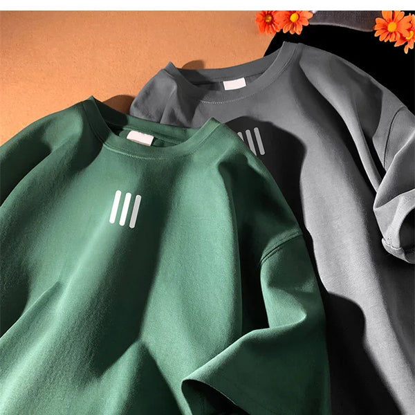 Camisetas de gran tamaño para hombre, Camiseta de algodón para hombre, camisetas con estampado de moda para hombre