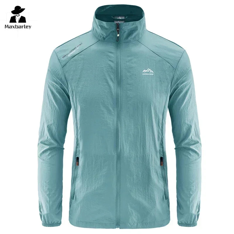 Chaqueta de senderismo de secado rápido para hombre, abrigos impermeables con protección solar UV, para deportes al aire libre, pesca, Camping, correr, verano