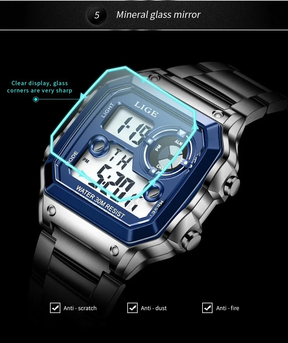 Nuevo reloj de marca de lujo para hombre, reloj digital de alta calidad para toda ocasión