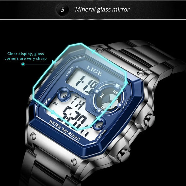 Nuevo reloj de marca de lujo para hombre, reloj digital de alta calidad para toda ocasión