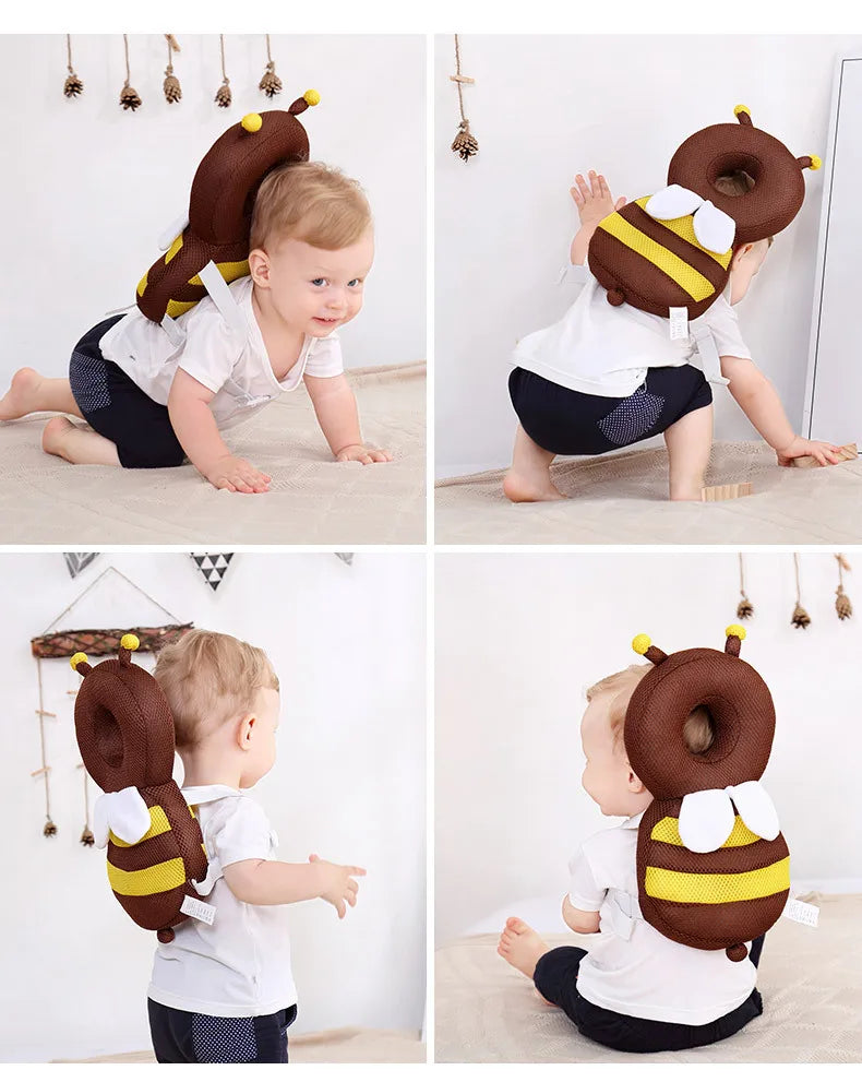 Nuevo Protector de espalda para aprender a caminar, almohada protectora anticaída de dibujos animados para bebé, cojín Protector de cabeza seguro para niños