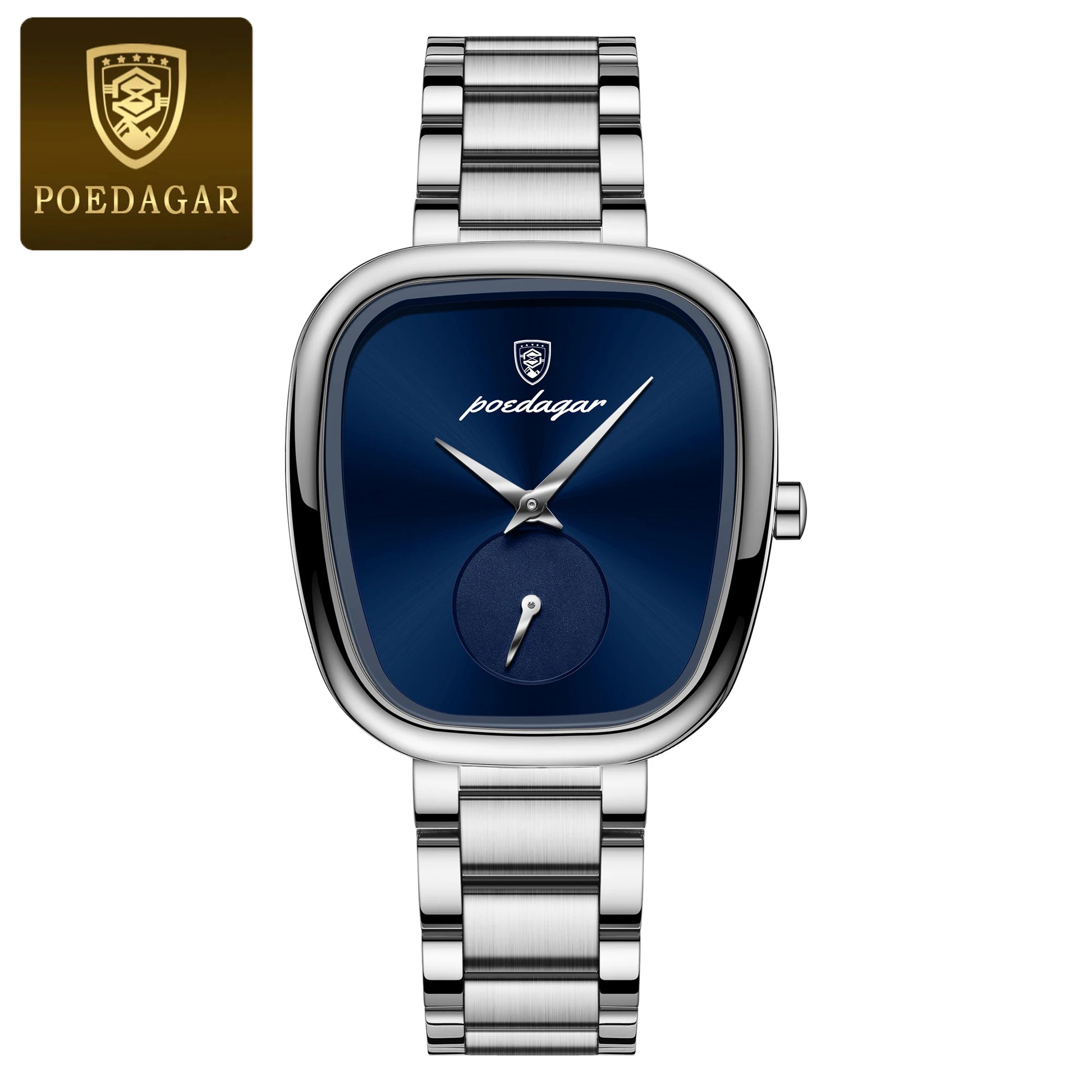 Reloj POEDAGAR elegante de lujo para mujer, Reloj de cuarzo de acero inoxidable resistente al agua para mujer, relojes informales de alta calidad para mujer