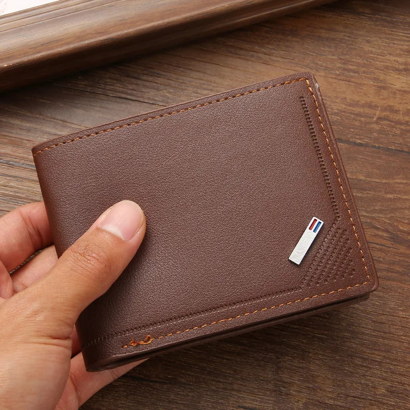Billetera plegable con inserciones para hombre, monederos delgados con imagen, tarjeteros de identificación, bolsas con capacidad de protección Vintage