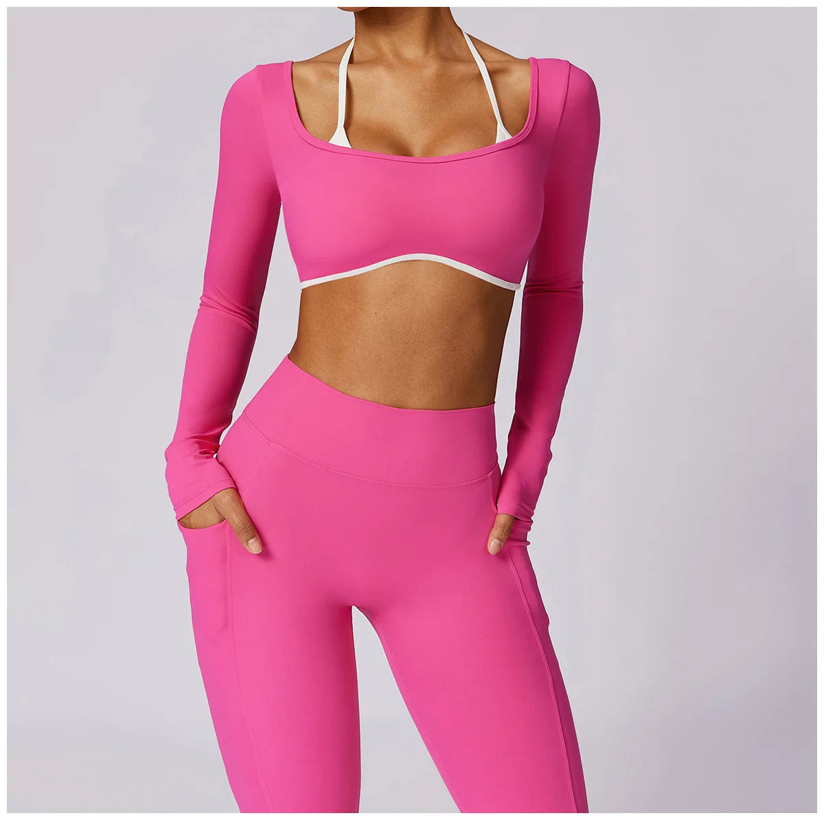 Conjunto deportivo para mujer, conjunto de 2 unidades ajustables y cómodos.