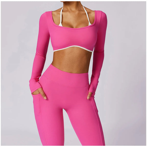 Conjunto deportivo para mujer, conjunto de 2 unidades ajustables y cómodos.