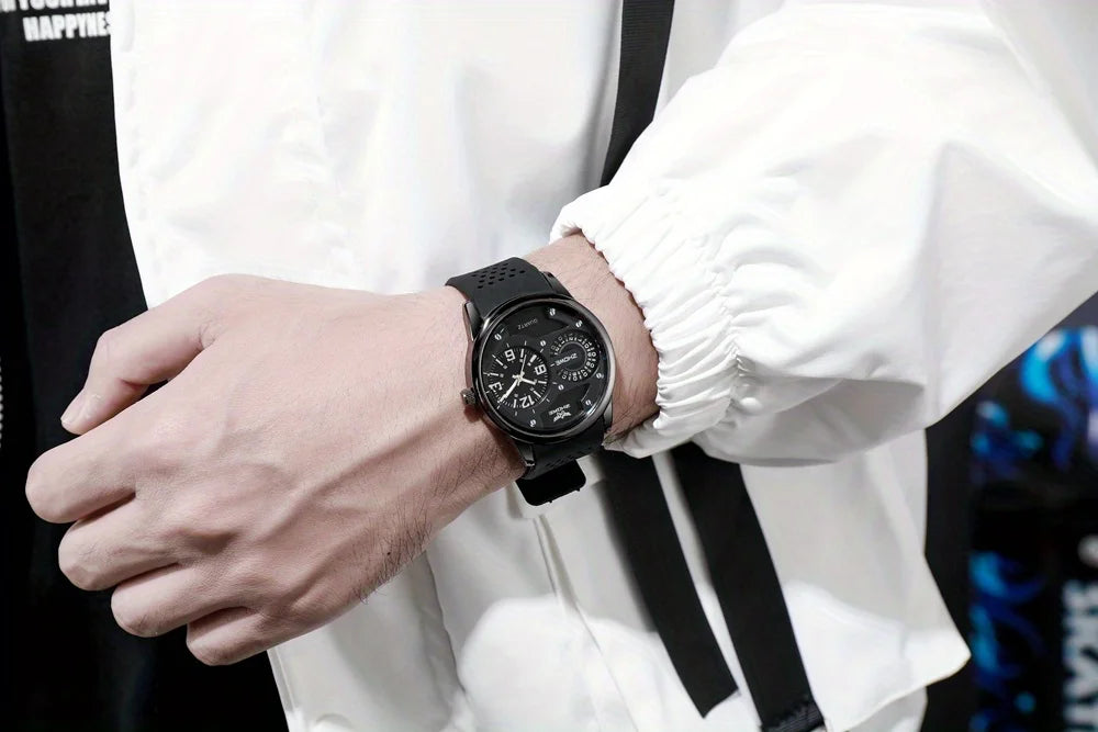 Los hombres deportivos de la moda miran los relojes de pulsera del cuarzo de la correa de silicona de la nueva llegada para el hombre analógico