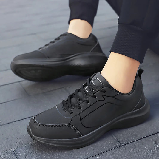 Zapatos para hombre, zapatillas cálidas de invierno para hombre, zapatos antideslizantes transpirables, zapatos informales suaves con cordones, ligeros