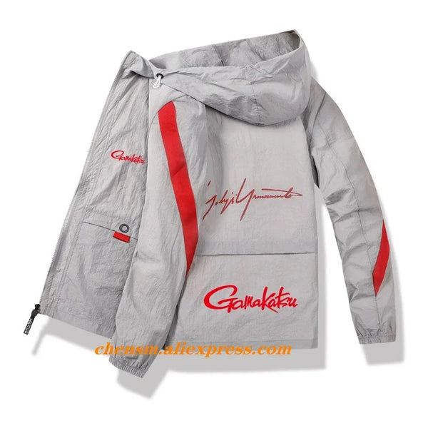 Chaqueta de pesca Gamakatsu, ropa de pesca con capucha, deportes al aire libre, ropa transpirable para correr