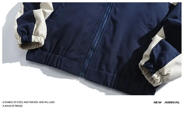 Chaqueta reflectante a rayas para hombre, ropa informal estilo Hip Hop, abrigo con cremallera, cortavientos