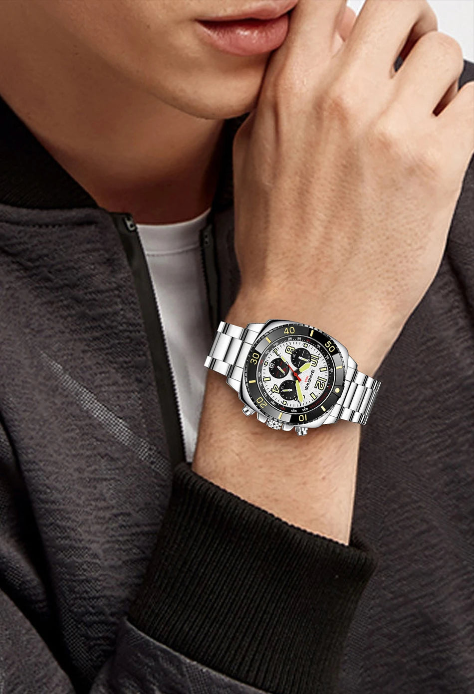 Nuevo reloj impermeable para hombres moda militar deportes cuarzo hombres reloj Casual fecha de negocios cronógrafo