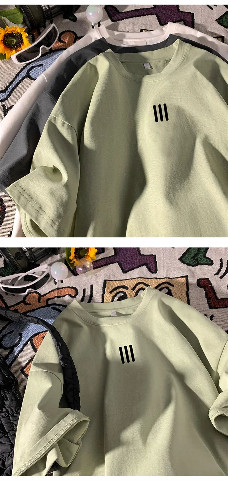 Camisetas de gran tamaño para hombre, Camiseta de algodón para hombre, camisetas con estampado de moda para hombre