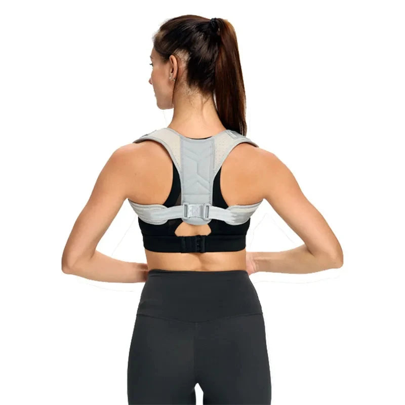 Corrector de postura para clavícula, columna vertebral, cinturón ajustable, Unisex, parte superior de la espalda, hombro, corrección de postura Lumbar