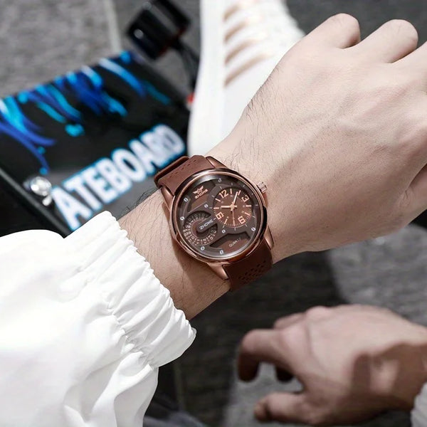 Los hombres deportivos de la moda miran los relojes de pulsera del cuarzo de la correa de silicona de la nueva llegada para el hombre analógico