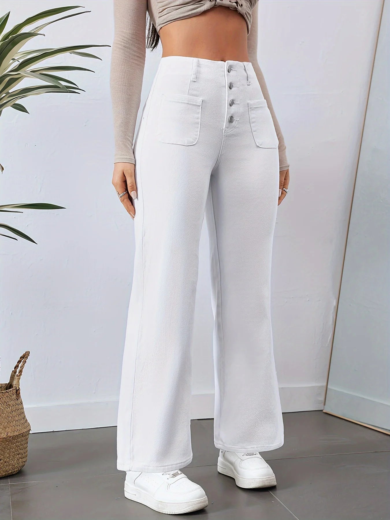 Pantalon jean comodo y versatil para mujer, decide vestir Única y a la moda