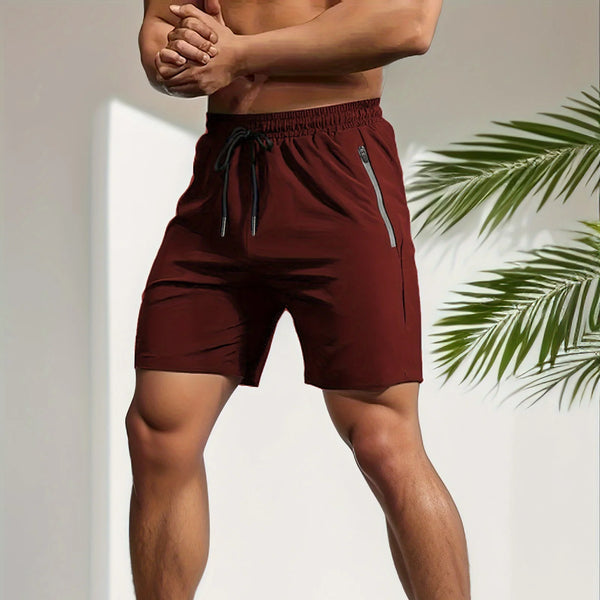 Pantalones cortos deportivos de secado rápido para hombre, Shorts transpirables con cordón en la cintura.