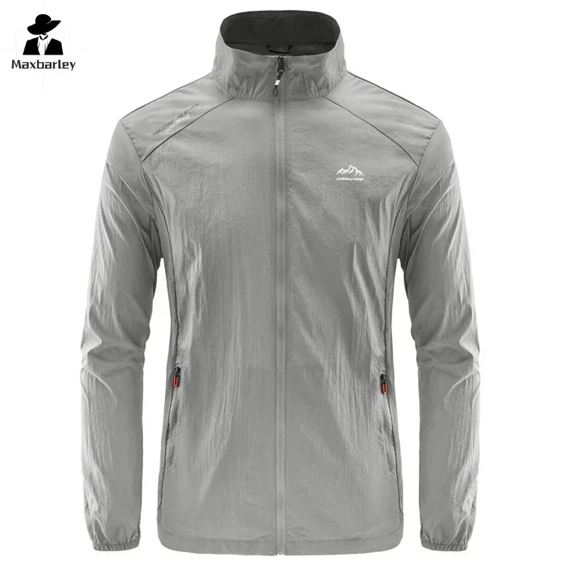 Chaqueta de senderismo de secado rápido para hombre, abrigos impermeables con protección solar UV, para deportes al aire libre, pesca, Camping, correr, verano