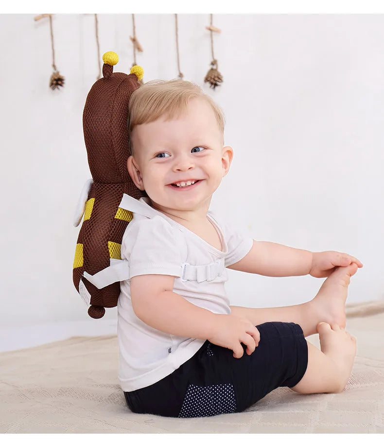 Nuevo Protector de espalda para aprender a caminar, almohada protectora anticaída de dibujos animados para bebé, cojín Protector de cabeza seguro para niños