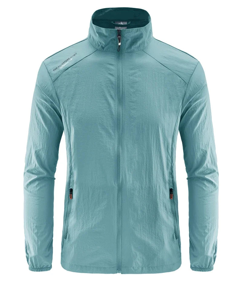 Chaqueta de senderismo de secado rápido para hombre, abrigos impermeables con protección solar UV, para deportes al aire libre, pesca, Camping, correr, verano