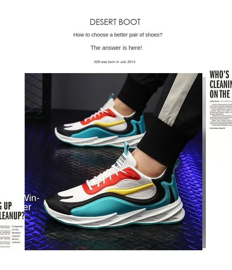 Zapatos deportivos para hombre, zapatos informales cómodos y transpirables, zapatos deportivos populares de alta calidad a la moda para hombre