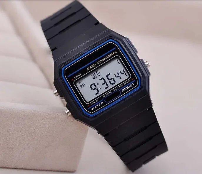 Reloj simple y llamativo para hombre, con esfera cuadrada pequeña, banda de silicona, reloj informal de moda para hombre