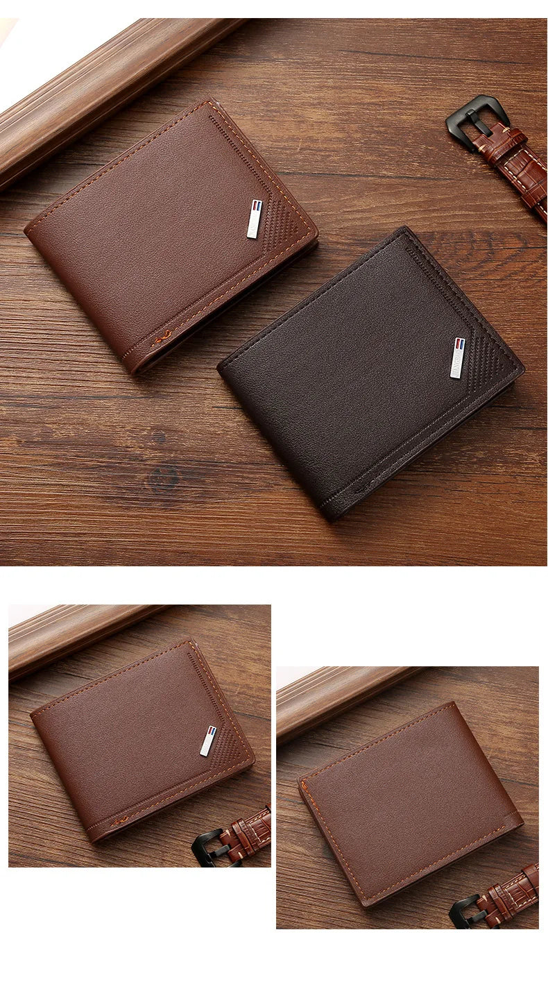 Billetera plegable con inserciones para hombre, monederos delgados con imagen, tarjeteros de identificación, bolsas con capacidad de protección Vintage