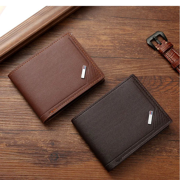 Billetera plegable con inserciones para hombre, monederos delgados con imagen, tarjeteros de identificación, bolsas con capacidad de protección Vintage