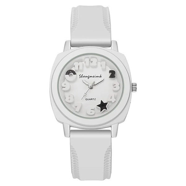 Reloj lindo de cuarzo para niños Relojes de pulsera con correa de silicona de moda de alta calidad