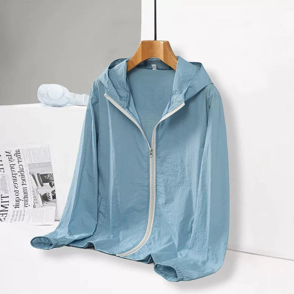 Chaqueta de verano para hombre, color liso, ligero, suelto y transpirable, con la misma chaqueta de protección solar