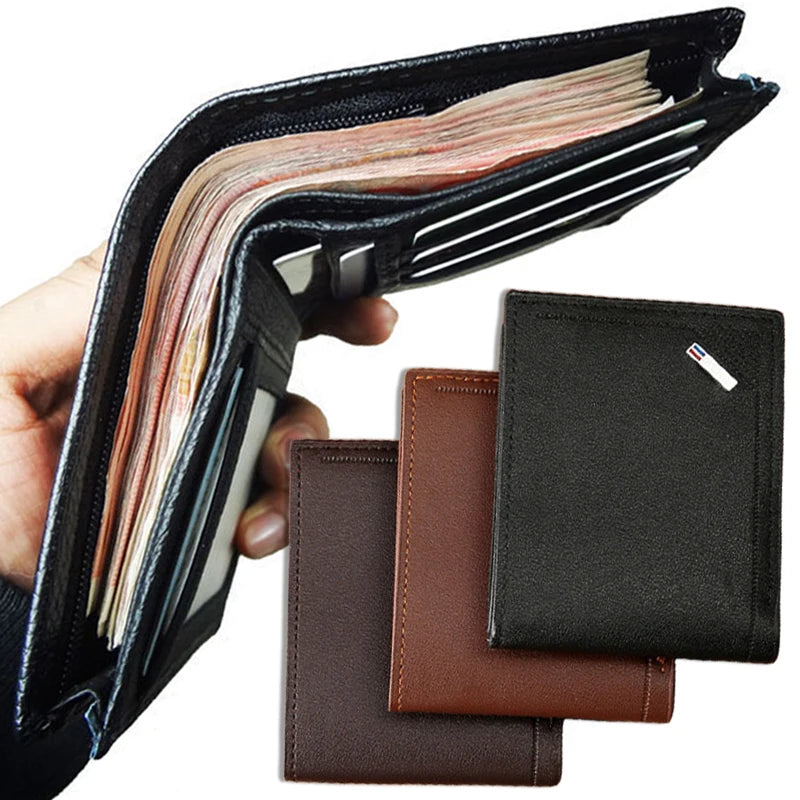 Billetera plegable con inserciones para hombre, monederos delgados con imagen, tarjeteros de identificación, bolsas con capacidad de protección Vintage