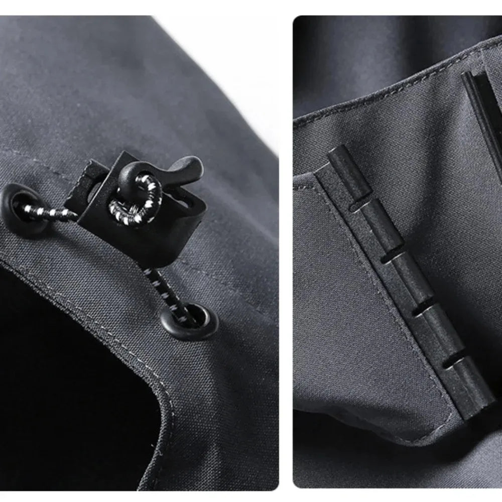 Chaqueta impermeable para hombre, impermeable exterior ligero con capucha para exteriores, chaqueta a prueba de viento para senderismo, chaquetas para escalar al aire libre