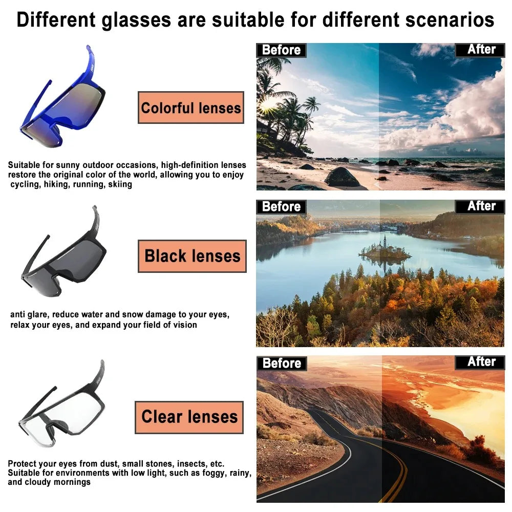 Giant 【Grado Profesional】Gafas de sol para ciclismo y pesca: protección UV, antideslumbrantes, resistentes a impactos, deportes al aire libre con estuche