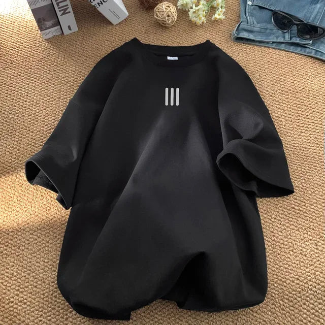Camisetas de gran tamaño para hombre, Camiseta de algodón para hombre, camisetas con estampado de moda para hombre