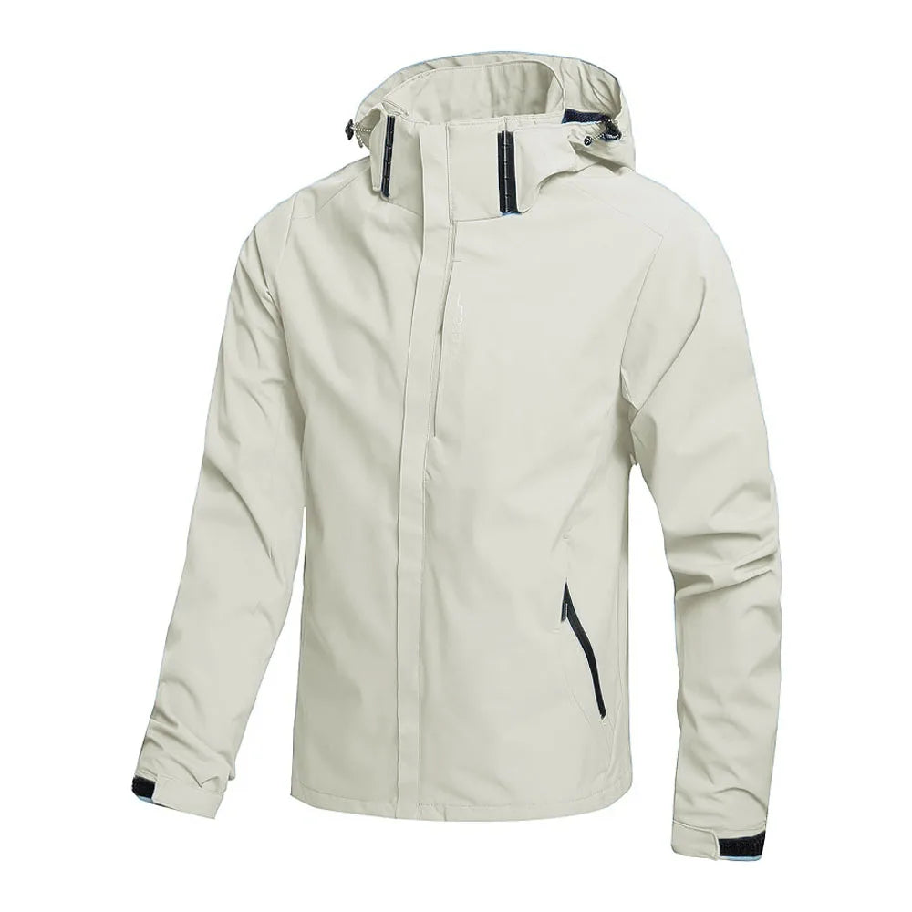 Chaqueta impermeable para hombre, impermeable exterior ligero con capucha para exteriores, chaqueta a prueba de viento para senderismo, chaquetas para escalar al aire libre