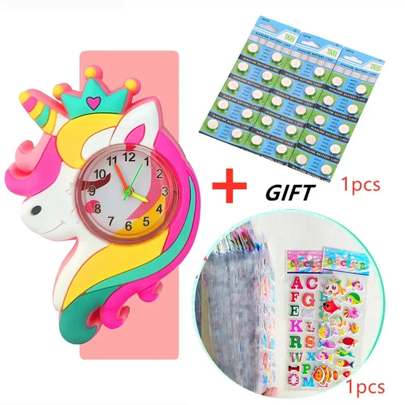 Reloj de unicornio juguetes para niños, relojes de cuarzo para niños, reloj para niños, reloj para bebé, regalo de Navidad