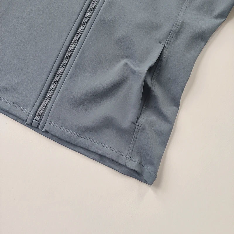 Chaqueta deportiva con cremallera para mujer, abrigos para entrenamiento y correr, cárdigan cálido de manga larga para gimnasio, chaqueta ajustada, ropa deportiva