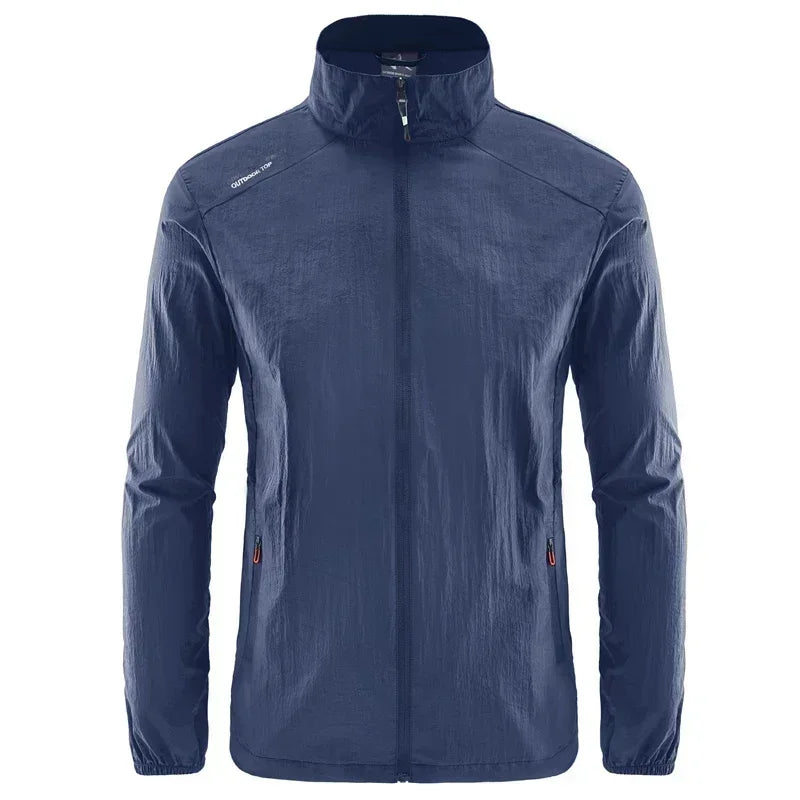 Chaqueta de senderismo de secado rápido para hombre, abrigos impermeables con protección solar UV, para deportes al aire libre, pesca, Camping, correr, verano