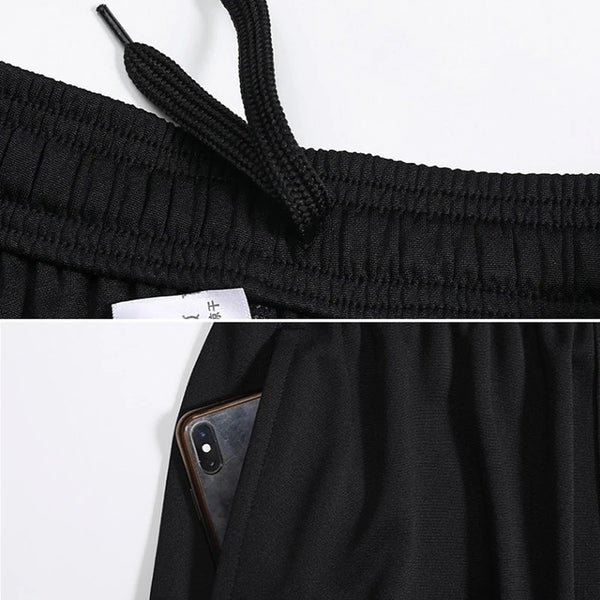 Pantalones de entrenamiento de fútbol deportivos de secado rápido para hombre con bolsillos con cremallera pantalones largos para correr y trotar