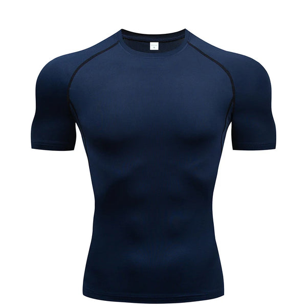 Camiseta de manga larga de compresión, camiseta negra de Fitness para hombre, ropa deportiva de secado rápido para gimnasio, protección solar, capa Base deportiva