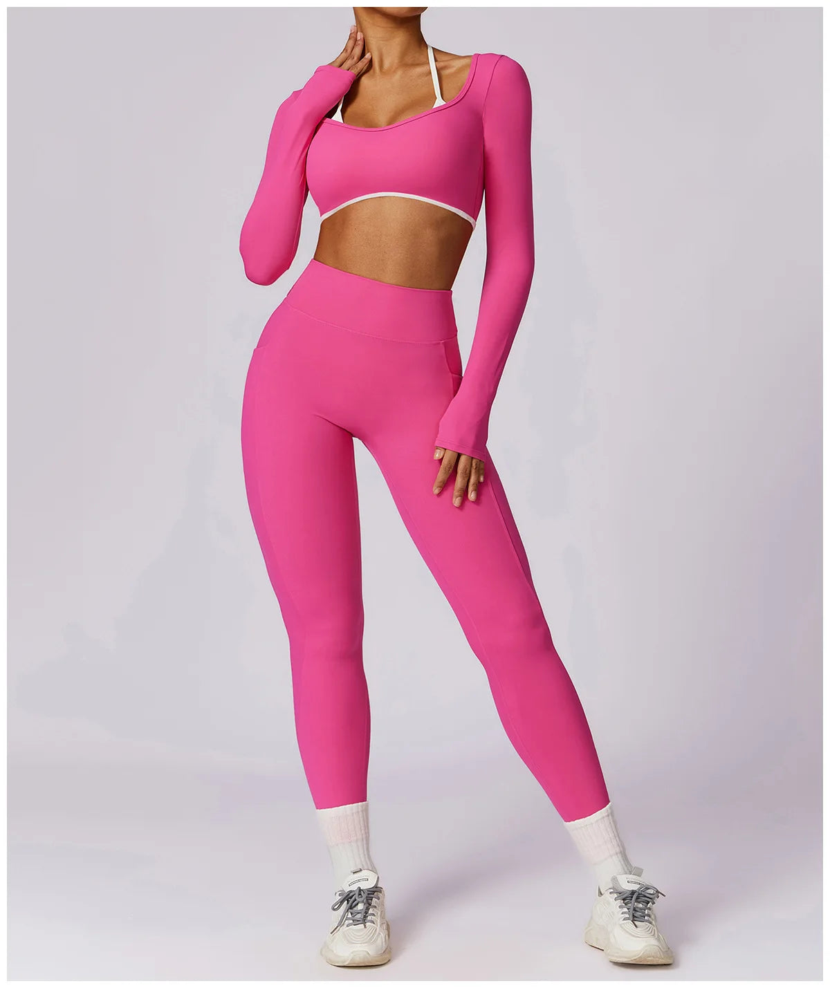 Conjunto deportivo para mujer, conjunto de 2 unidades ajustables y cómodos.