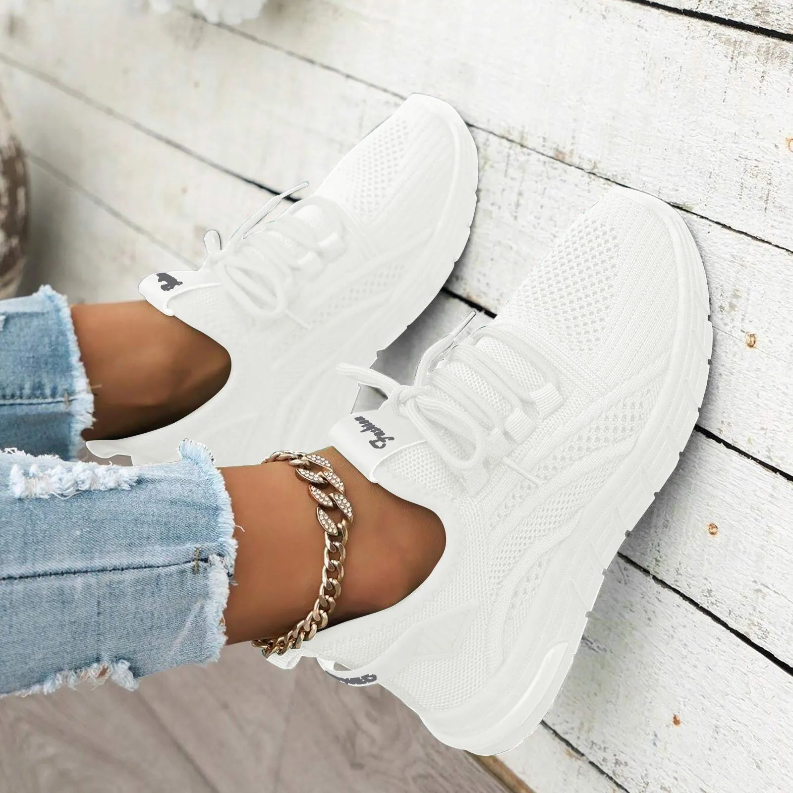 Zapatos de lona para mujer, zapatos deportivos para todas las estaciones, punta redonda, boca profunda