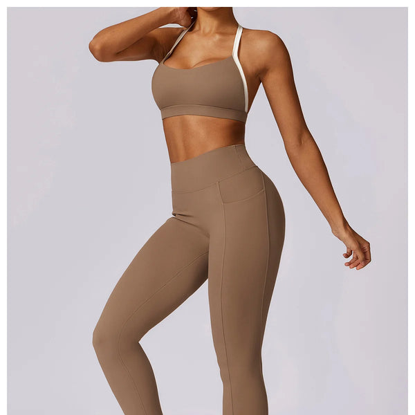 Conjunto deportivo para mujer, conjunto de 2 unidades ajustables y cómodos.